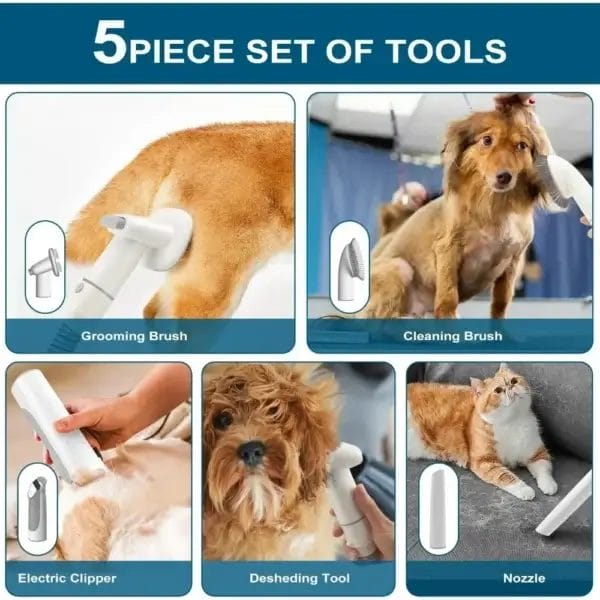 Dog Clippers: Grooming Kit with Vacuum & Tools - Image 2