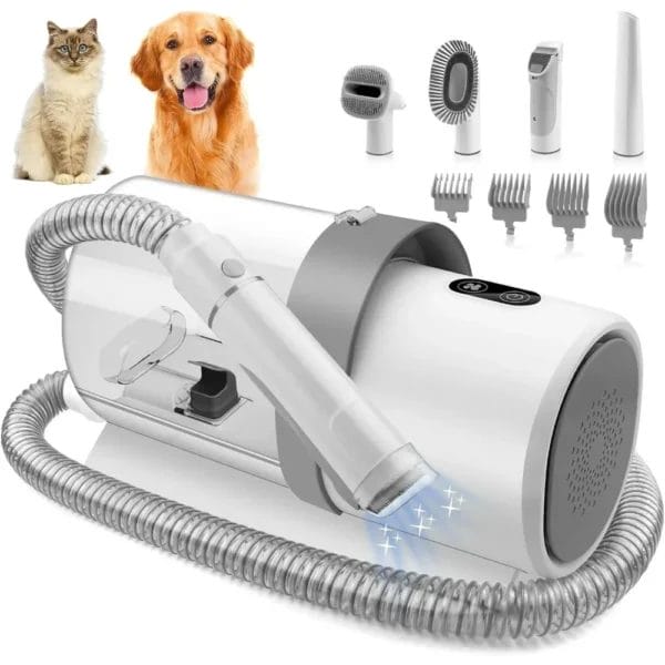 Dog Clippers: Grooming Kit with Vacuum & Tools