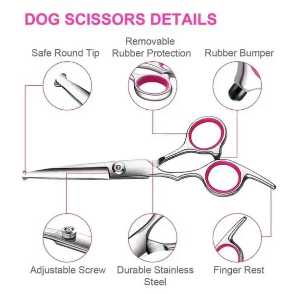 Dog Clippers Set with Round Tips & Titanium Coating - Image 4