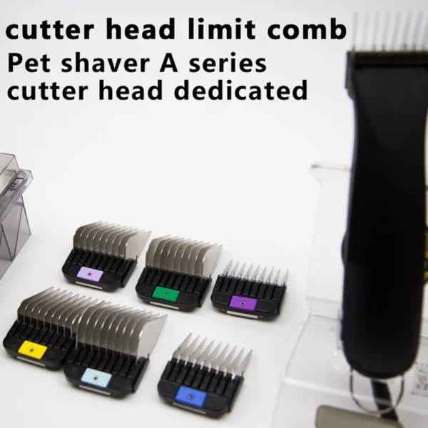 Dog Clippers Comb Attachments - Stainless Steel Set